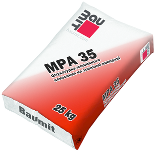 Цементно-известковая штукатурка Baumit MPA 35 25 кг