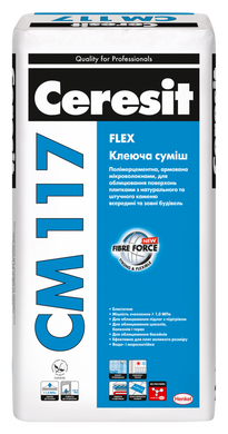 Клеевая смесь для камня Ceresit CM 117 Flex 25 кг