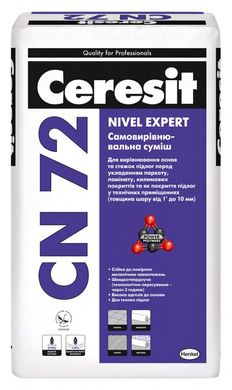 Самовыравнивающая смесь для пола Ceresit CN 72 Nivel Expert 25 кг