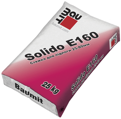 Цементно-песчаная стяжка Baumit Solido E 160 для пола толщиной 25-80 мм