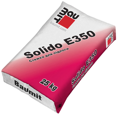 Цементная смесь Baumit Solido E350 для стяжки пола толщиной 12-100 мм