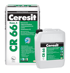 Эластичная гидроизоляционная смесь Ceresit CR 66 (компоненты А + В)